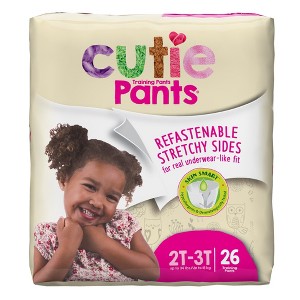 Cutie Pants Toddler Toddler Training Pants Size 2T to 3T Up to 34 lbs. CR7008, 104 Ct - 1 of 2