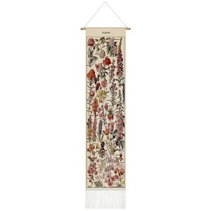 Aoibox Vintage Floral Tapestry 52 x 13 Inch, Long Vertical Wall Hanging Botanical Tassel Decor for Bedroom Living Room Home - 1 of 4