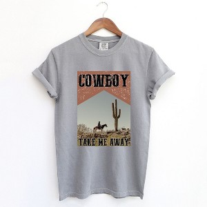 Simply Sage Market Women's Cowboy Take Me Away Desert Short Sleeve Garment Dyed Tee - 1 of 2