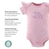 The Peanutshell Short Sleeve Cotton Bodysuits for Baby Girls, Cherry Blossom - 4 of 4