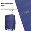 BEAFUP Hardshell Suitcase Spinner Wheels PP Luggage Sets Lightweight Durable Suitcase with TSA Lock, 3-Piece Set (20/24/28) - 3 of 4