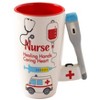 The Lakeside Collection Nurse Equipment Icons Design Ceramic Coffee Mug with Inspirational Quote - 3 of 3