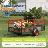 Tow Behind Steel Dump Cart, 1600 lbs 22 Cubic Feet Heavy Duty Yard Garden Trailer with Removable Sides & All Terrain Tires, Fits Lawn Mower, Tractor - 3 of 4