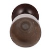 Pillar Holder with Glass Top and Turned Mango Wood and Metal Base in Modern Sculptural Design - 4 of 4