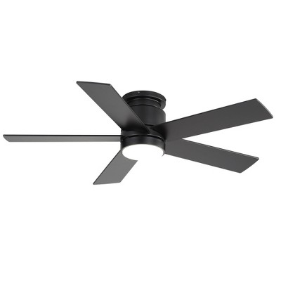 Airsurfer 42" Matte Black Ceiling Fan with 3 Colors LED Light and Remote Control,Ceiling Fan with 5 Blades,2 Downrods,6 Speeds Motor & Memory Function