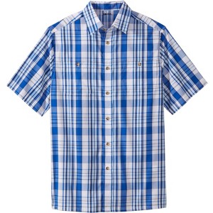 KingSize Short-Sleeve Plaid Sport Shirt - 1 of 4