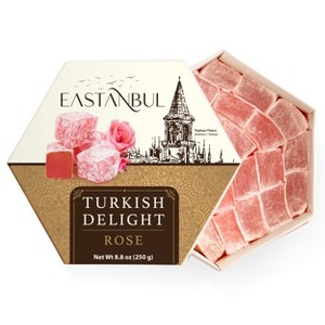 Eastanbul Turkish Delight Rose, Turkish Delight Candy, Rose Candy, Lokum, 8.8oz - 1 of 4