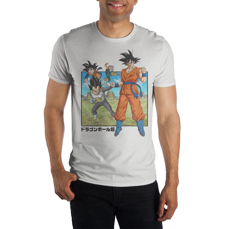 Dragon Ball Super Character Group Men's White Graphic Tee, 1 of 4