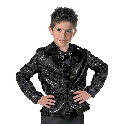 Halloween Express Boys' 70s Sequin Disco Jacket Costume