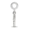 Black Bow Jewelry Sterling Silver and Clear Crystal Cross Dangle Bead Charm - 2 of 4