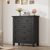 34.8" Tall 4 Drawer Dresser – Chic Concave Drawer Design, Large Storage, Modern Freestanding Closet Chest for Bedroom or Living Room - 3 of 4