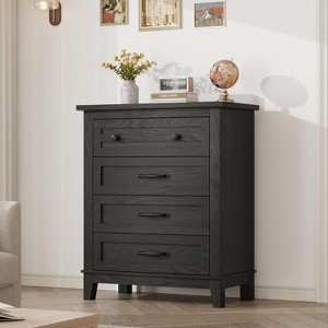 4 Dresser for Bedroom, 34.8" Tall Vertical Drawer Dresser with Large Storage, Freestanding Wooden Closet Chest for Bedroom, Living Room - 1 of 4