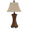 Archer Table Lamp Faux Wood and Nailhead Trim Light Beige - StyleCraft: Transitional Style, Polyresin Base, Linen Shade - 4 of 4