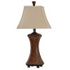 Archer Table Lamp Faux Wood and Nailhead Trim Light Beige - StyleCraft: Transitional Style, Polyresin Base, Linen Shade - image 4 of 4