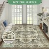 9x12 Washable Rug – Vintage Distressed Low Pile Ultra-Thin Non-Slip Non-Shedding Foldable Accent Carpet for Bedroom, Living Room, Rustic - 2 of 4