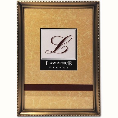 Lawrence Frames Antique Brass 8x12 Picture Frame - Bead Border Design 11482