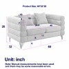 60" Modern Teddy Fabric 2 Seater Sectional Sofa,Deep Seat Loveseat with Pillows for Living Room Bedroom-Baofuwish - 4 of 4