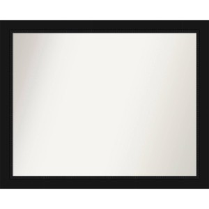 31" x 25" Non-Beveled Avon Black Wall Mirror - Amanti Art: Modern Style, Polystyrene Frame, Includes Mount Hardware - 1 of 4