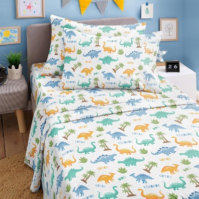 Kids 4 Piece Bed Sheet Set - Cute & Cozy Wrinkle-Resistant with Vibrant Designs - CGK Linens.