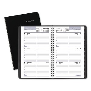 DayMinder Block Format Weekly Appointment Book, Tabbed Telephone/Add Section, 8.5 x 5.5, Black, 12-Month (Jan to Dec): 2025 - 1 of 4