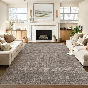 Washable Area Rug – Non-Slip Solid Modern Carpet for Living Room, Bedroom, Dining Room, Office - 1 of 4