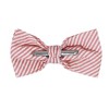 Jacob Alexander Men’s Seersucker Striped Pre-Tied Clip-On Bow Tie - 2 of 4
