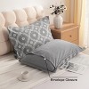 2 Pack Triple-Layer Cotton Pillow Shams, Breathable Thermal Yarn-Dyed Pillowcases - NTBAY - 4 of 4