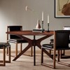 47.2" Solid Wood Round Dining Kitchen Table for 4-6 People with Intersecting Pedestal Base - 3 of 4