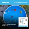 Swimline LI244820 24' Solid Blue Round Above Ground Swimming Pool Overlap Liner - 4 of 4