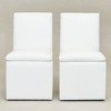 KINWELL 21"W Performance Fabric Dining Chair with Casters (Set of 2) - 4 of 4