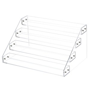 Unique Bargains Acrylic Seasoning Kitchen Countertop Cabinet Pantry Cupboard Spice Rack Clear - 1 of 4