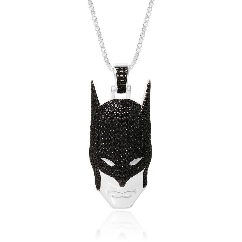 Justice League Mens Batman Pendant Necklace, 24", 1 of 5