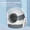 HTUTWOO Foldable Cat Litter Box, Enclosed Litter Pan with Air Freshener, High Sides Large Two-Way Entrance for Easy Access, Easy to Clean - 3 of 4