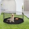 VEVOR Dog Playpen, 8 Panels Foldable Metal Dog Exercise Pen with Bottom Pad, 24" H Pet Fence Puppy Crate Kennel with Ground Stakes - 2 of 4