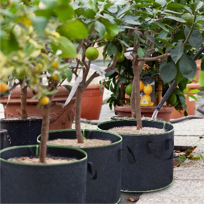 Garnen 20 Gallon Black Fabric Grow Bags for Indoor/Outdoor Planters - 5 Pack