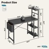 Bestier 44” Gaming Desk with LED Lights, PC Gamer Desk with 4 Tier Adjustable  Shelves & Storage Bag, Computer Office Desk for Small Spaces - 4 of 4