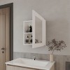 GlasFlength Decorative Wall Mirrors Bathroom Decor Cabinet Accent Mirror Vanity Medicine Cabinet Mirrors for Bathroom Wall, White, 18.6"*5.7"*20.5" - 2 of 4