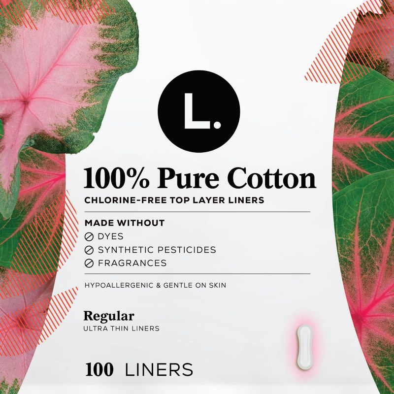 L . Organic Cotton Topsheet Ultra Thin Panty Liners , 6 of 15
