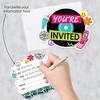 Big Dot of Happiness Through the Decades - Shaped Fill-In Invitations - 50s, 60s, 70s, 80s, and 90s Party Invitation Cards with Envelopes - Set of 12 - 2 of 4