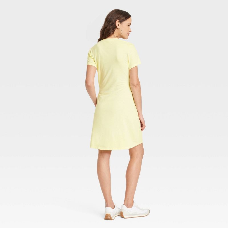 Women's Short Sleeve Ruched Knit Mini T-Shirt Dress - Universal Thread™, 3 of 5