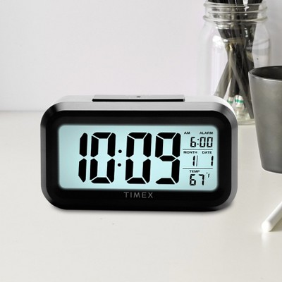 Timex Black Digital Alarm Clock with Large Display