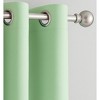 Home Mart Goods 2 Piece Solid Mint Blackout Grommet Curtain Panel Set - 84" Long - 3 of 3