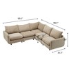 99'' Fabric Modular L-Shaped Sectional Sofa with Free Combination and Oversized Design - 2 of 4