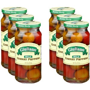 Guiliano Mild Cherry Pepper - Case of 6 - 16 oz - 1 of 2