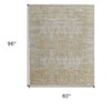 Yellow and Ivory Abstract Hand Woven Area Rug - 3 of 4