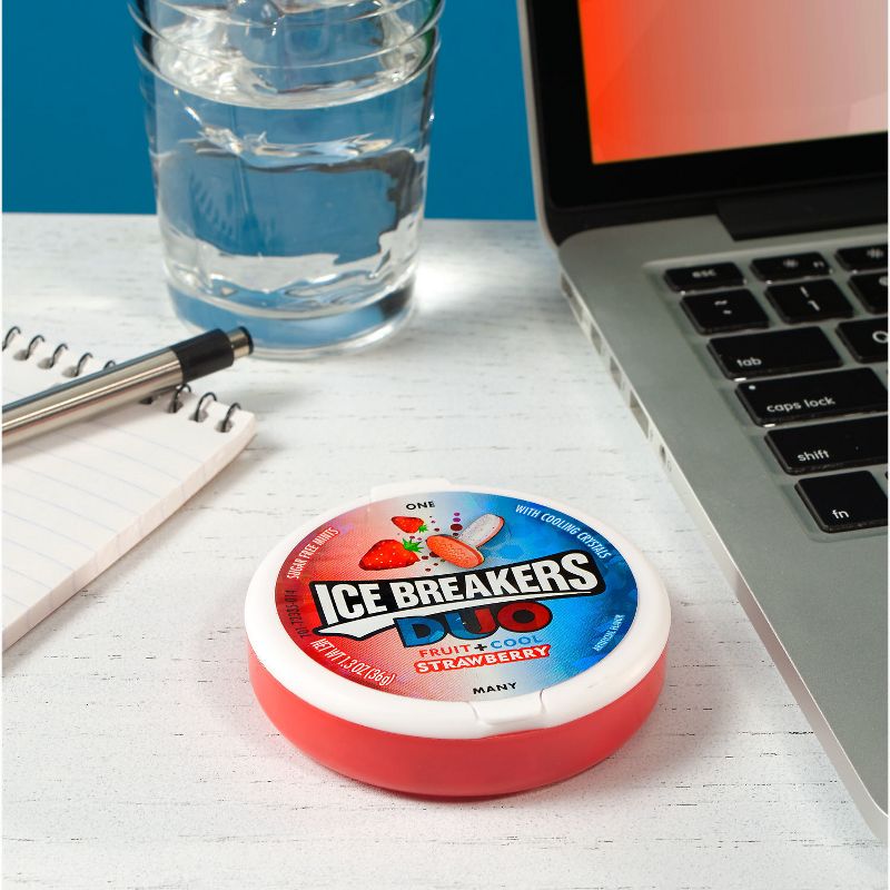 Ice Breakers Duo Strawberry Sugar Free Mint Candies - 1.3oz, 2 of 7