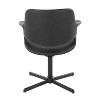 Vintage Flair Swivel Accent Chair Black - LumiSource: Upholstered Faux Leather, Metal Frame, 250lb Capacity - 4 of 4