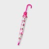 Girls' Strawberry Stick Umbrella - Cat & Jack™️ Clear: Polyethylene Shell, Plastic Handle, 29" Span - 2 of 2