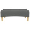 vidaXL Footstool Dark Gray 30.3"x21.7"x12.2" Fabric - 4 of 4