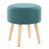 NicBex Round Polyester Storage Ottoman Bench,Storage Ottoman with Removable Lids and Matching Stool,Modern Storage Bench for Living Room,Bedroom - 3 of 4